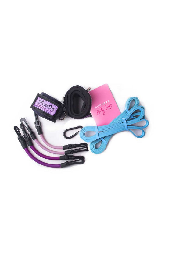 NEW Purple Booty and Blue Resistance Loops Bundle Set - Booty Bands and Activewear